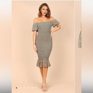 Petal & Pup- green floral midi dress